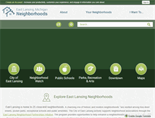 Tablet Screenshot of eastlansingneighborhoods.com
